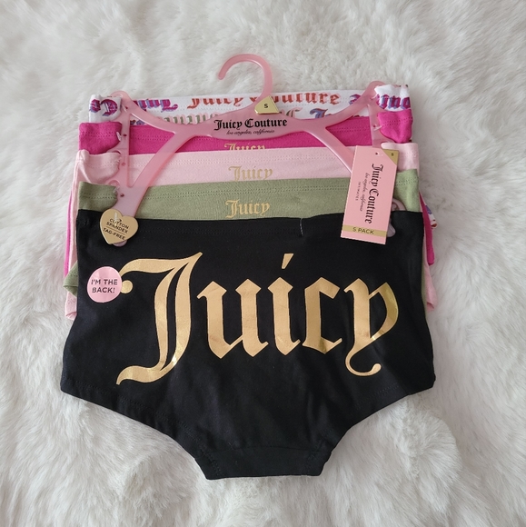 🍡JUICY COUTURE BRAND NEW 5-PACK BOYSHORTS SIZE S - Picture 1 of 7
